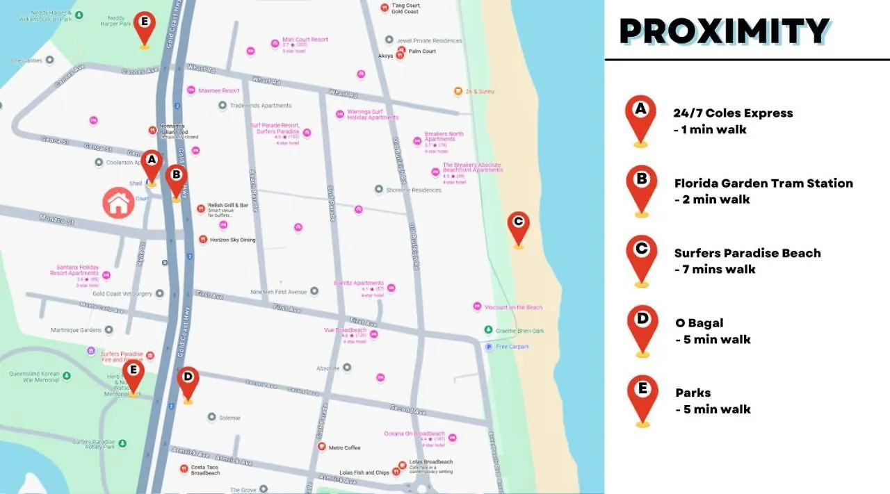 The Tropical - Pet Friendly 2Br Escape Near Beach & Tram With Parking Guldkusten Australien